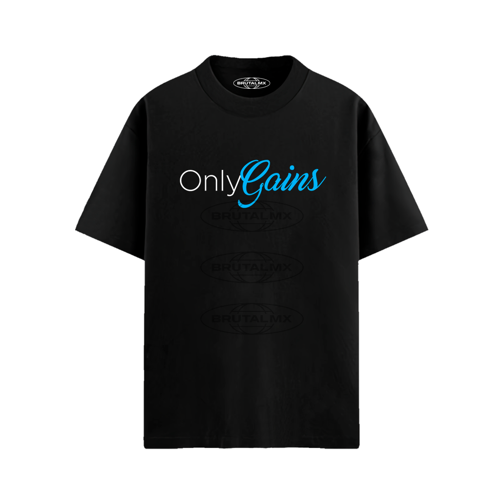 ONLY GAINS Playera
